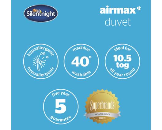 Double - Silentnight Airmax Duvet - 10.5 Tog