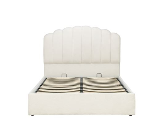 Monaco Fabric Ottoman Bed - White