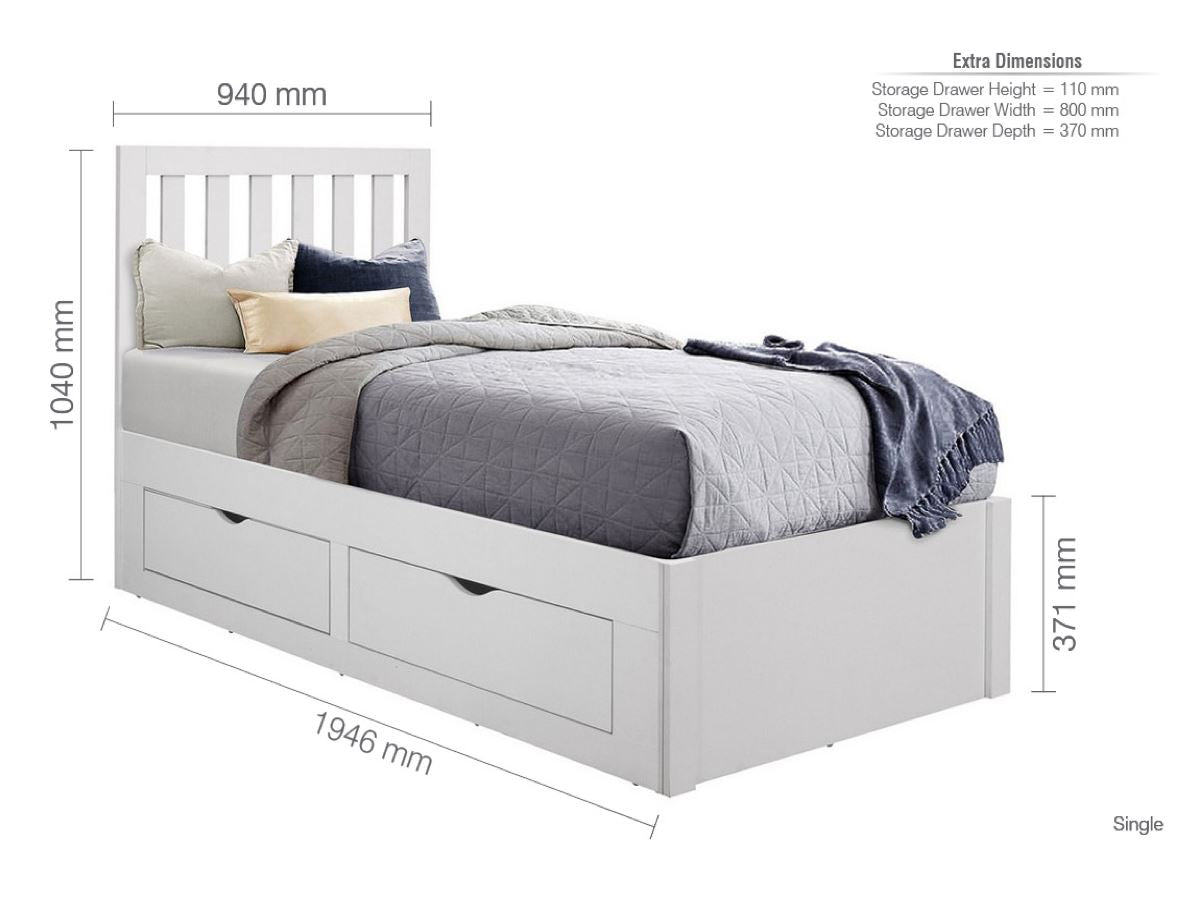 Appleby Bed - White