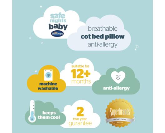 Silentnight Safe Nights Breathable Cot Bed Pillow