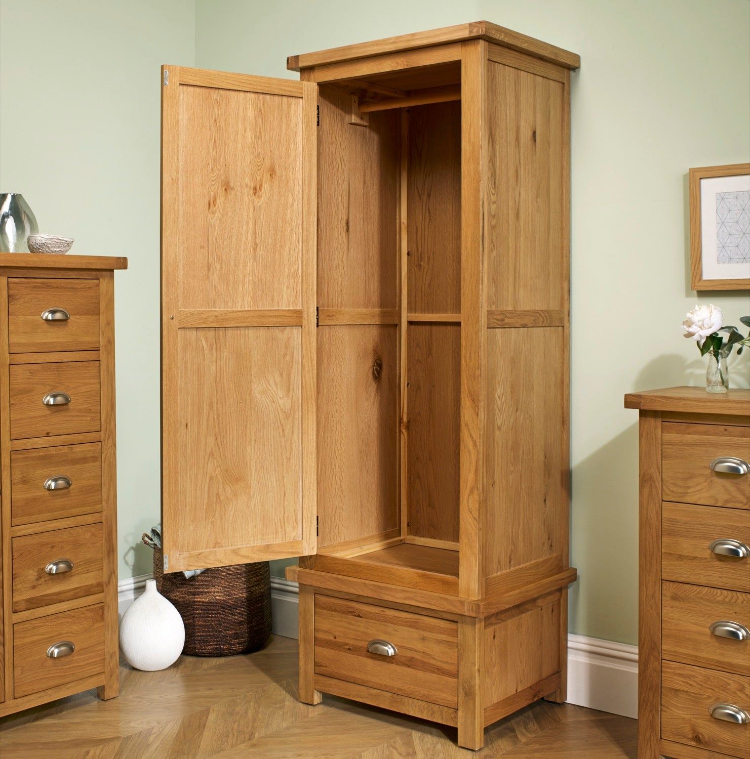 Woburn 1 Door 1 Drawer Wardrobe - Oak