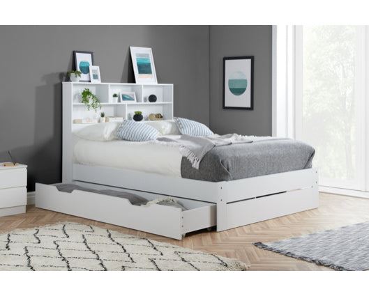 Alfie Storage And Shelving Bed - White