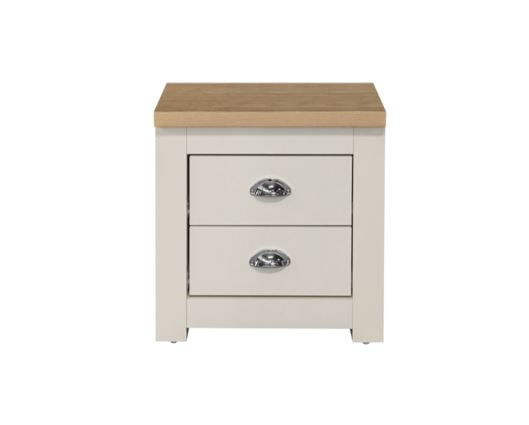 Highgate 2 Drawer Bedside - Cream