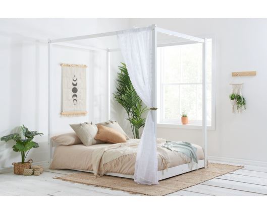 Darwin Four Poster Bed - White