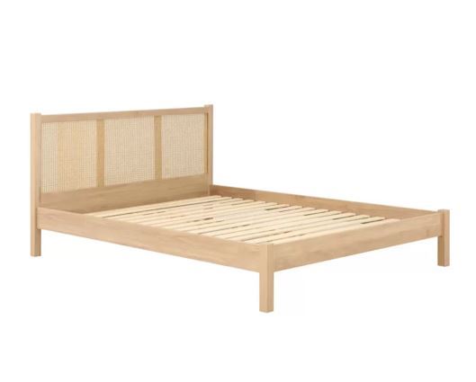 Croxley Rattan Bed - Oak