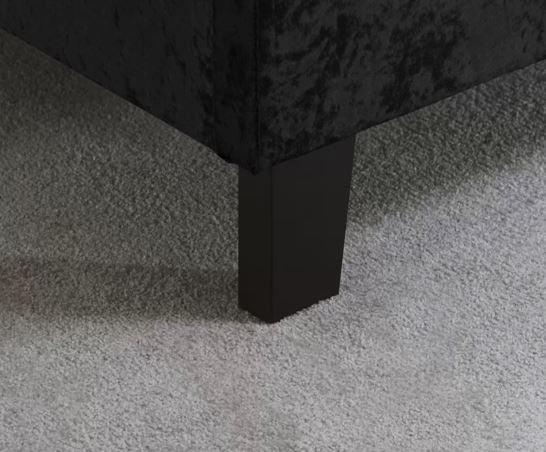 Berlin Bed - Black Crushed Velvet