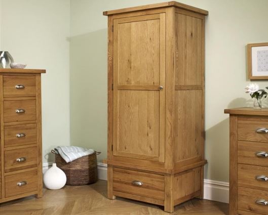 Woburn 1 Door 1 Drawer Wardrobe - Oak