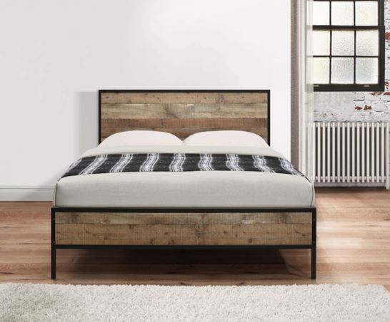 Urban Bed - Black & - Oak