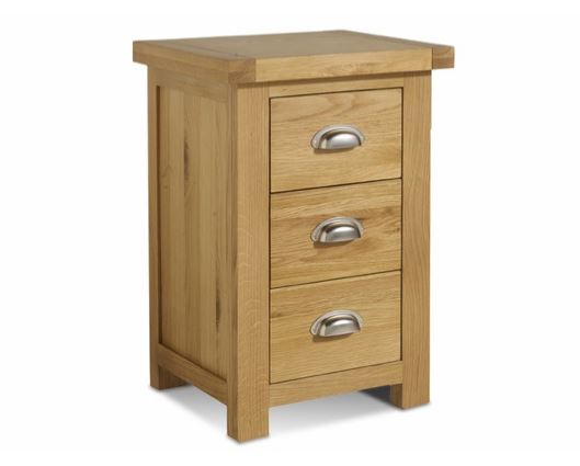 Woburn Large 3 Drawer Bedside - Oak