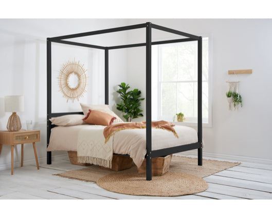 Mercia Four Poster Bed - Black