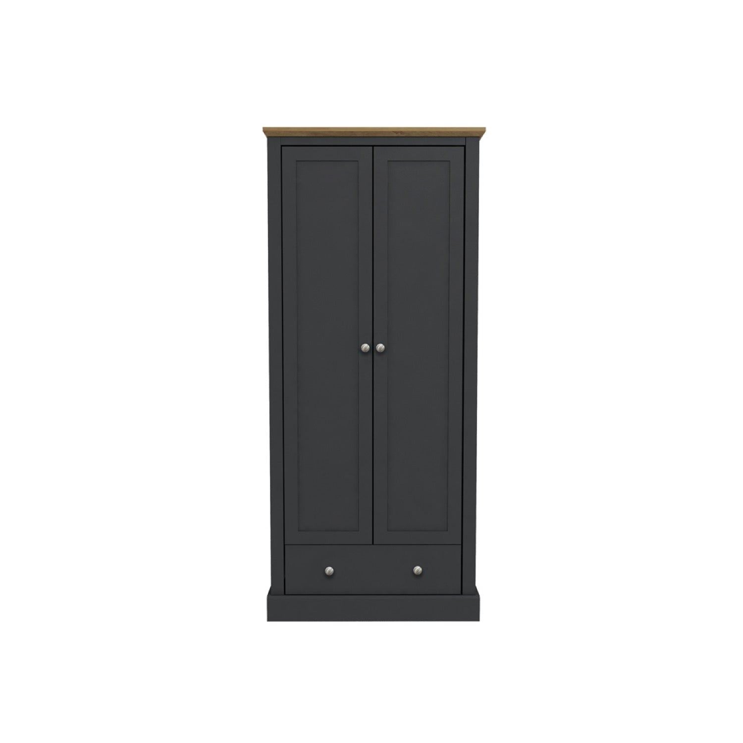 Devon 2 Door Wardrobe Charcoal - Grey