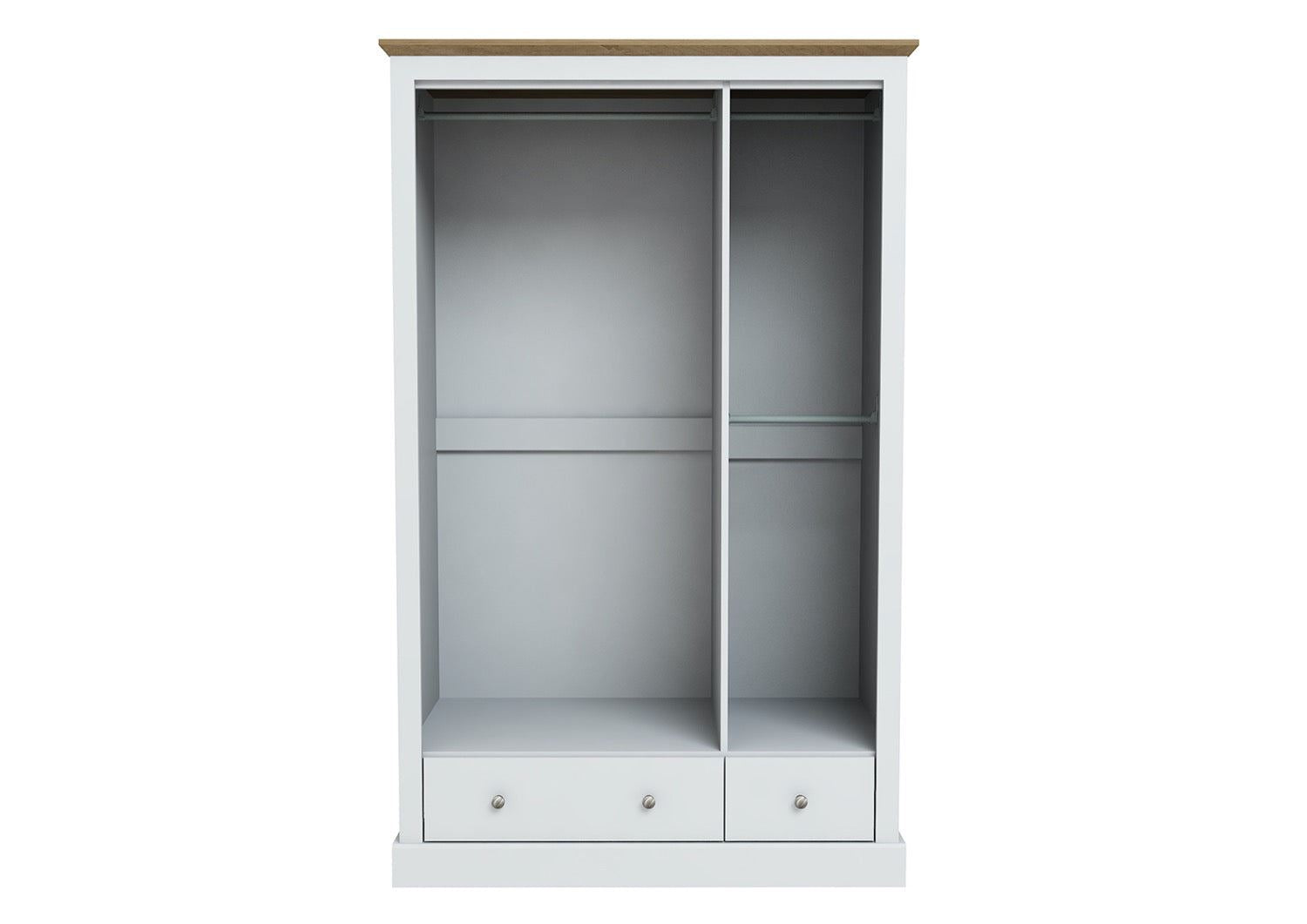 Devon 3 Door 2 Drawer Wardrobe - White