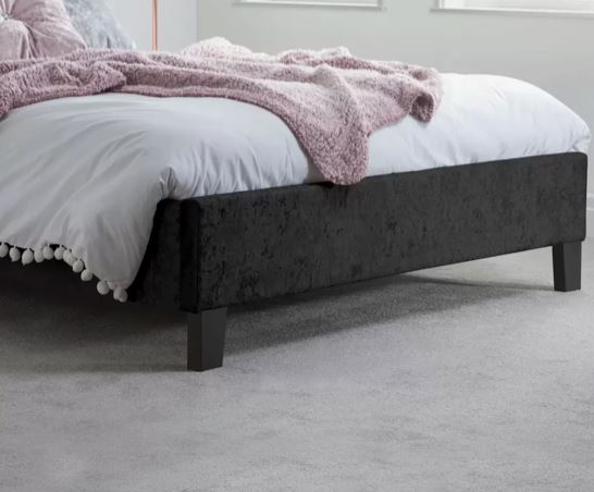 Berlin Bed - Black Crushed Velvet