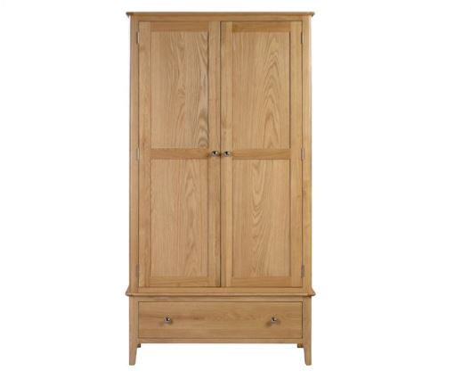 Cotswold 2 Door 1 Drawer Wardrobe - Oak