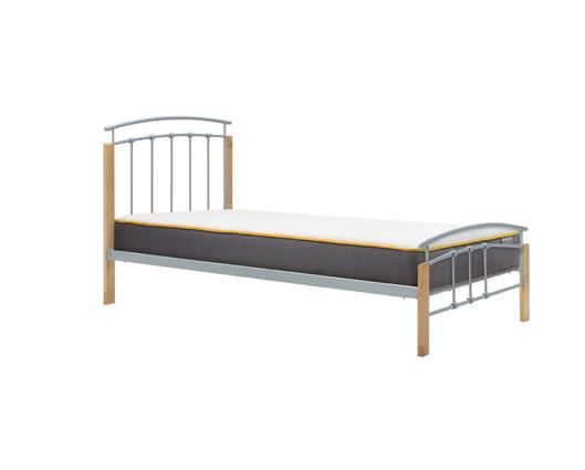 Tetras Bed Frame Silver & - Oak