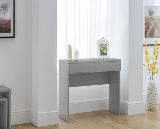 Manhattan Dressing Table With 2 Drawers- Grey