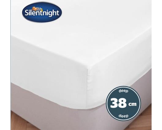 Single - Silentnight Pure Cotton Extra Deep Fitted Sheet - White