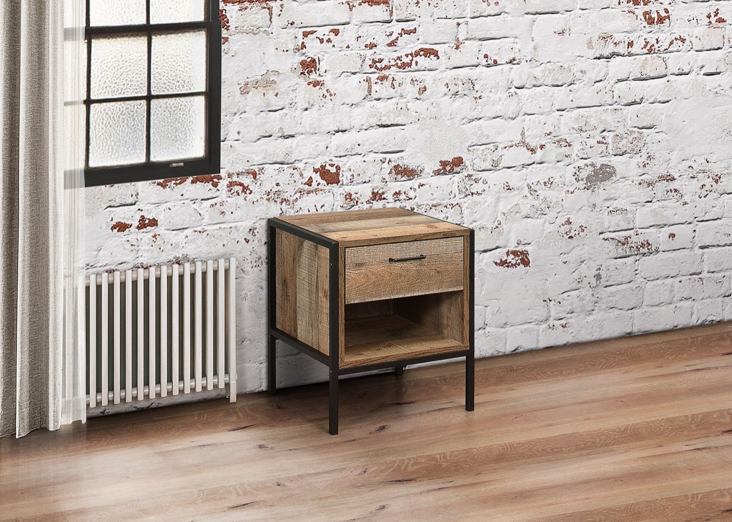 Urban 1 Drawer Bedside - Rustic