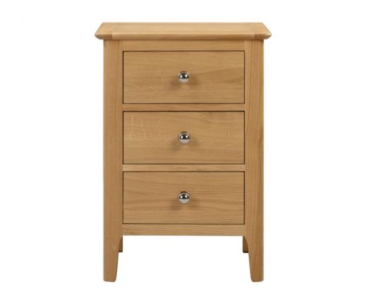 Cotswold 3 Drawer Bedside - Oak