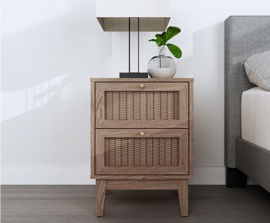 Bordeaux Bedside Cabinet - Oak