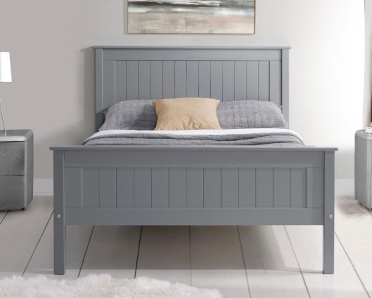 Taurus Wood Bed - Grey