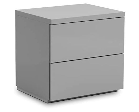 Monaco 2 Draw Bedside - Gloss - Grey