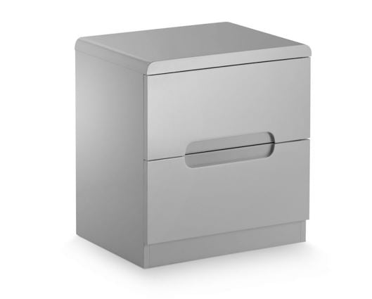 Manhattan 2 Drawer Bedside- Grey