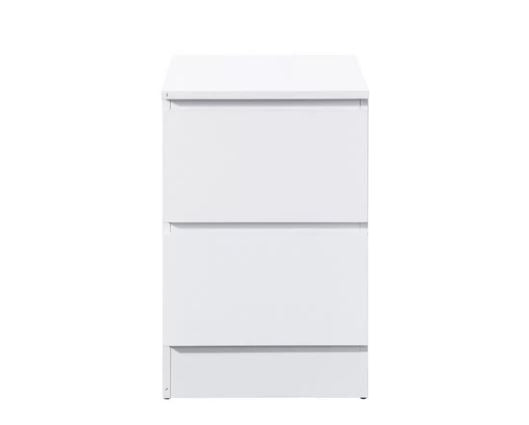 Oslo 2 Drawer Bedside - White