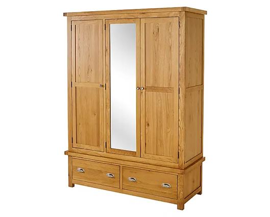 Woburn 3 Door 2 Drawer Wardrobe - Oak