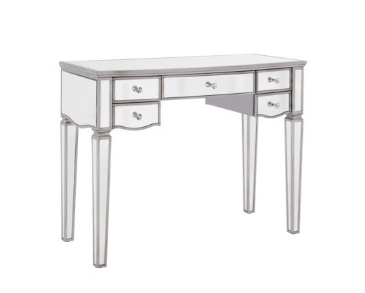 Elysee 5 Drawer Dressing Table - Mirrored