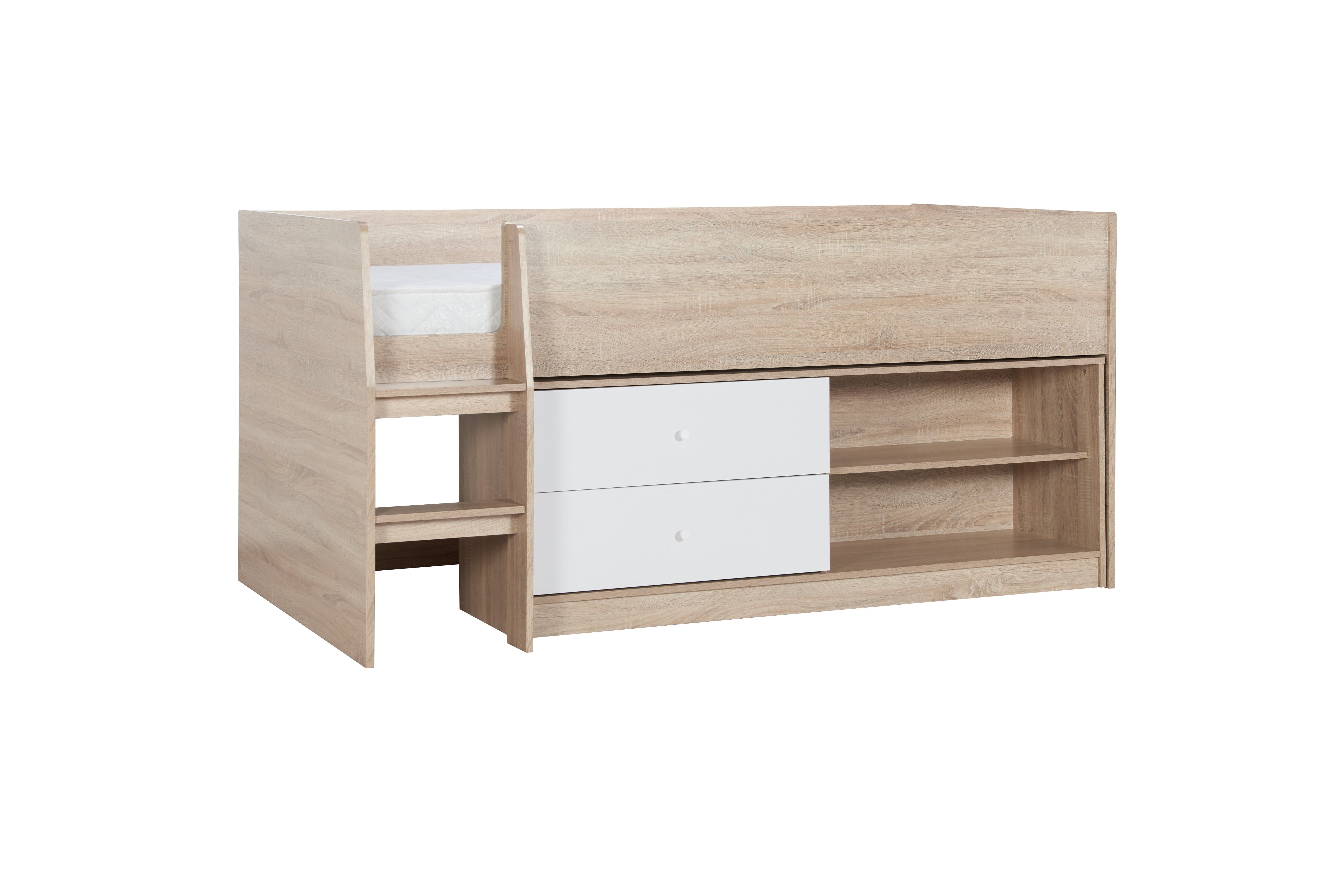 Leyton Cabin Bed - White and Oak