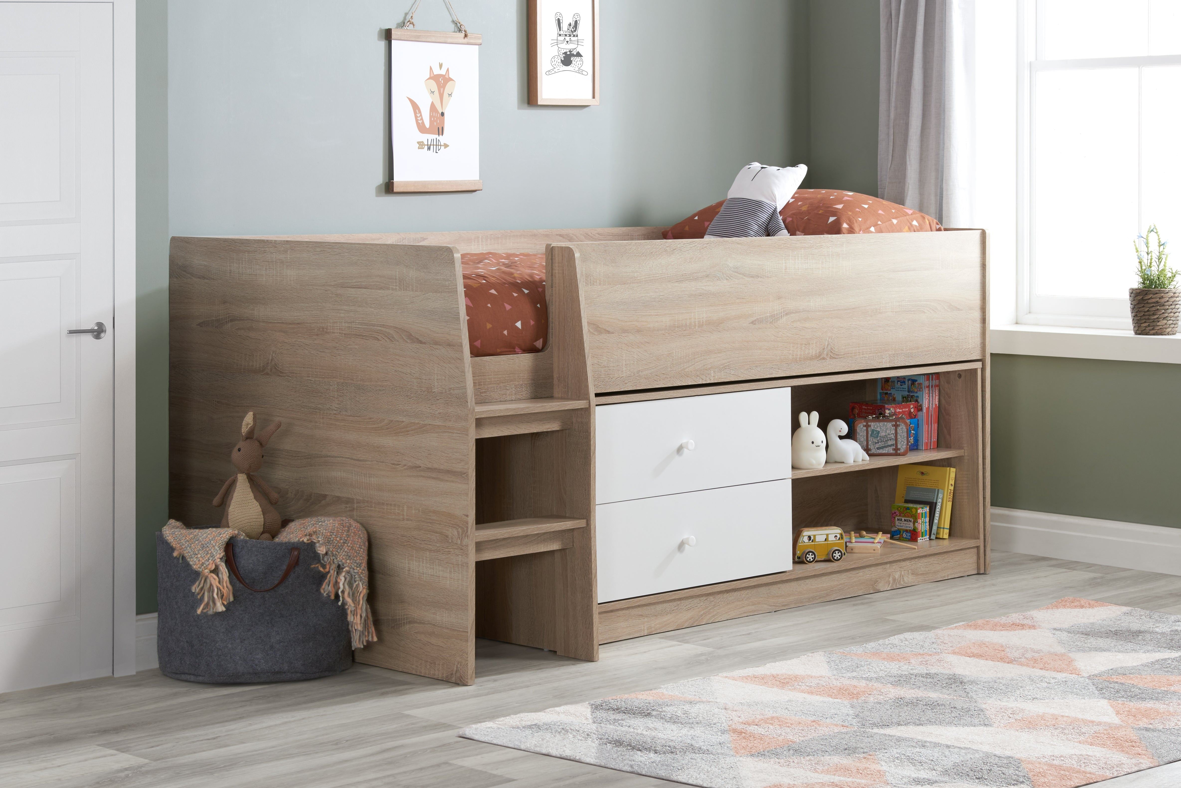 Leyton Cabin Bed - White and Oak