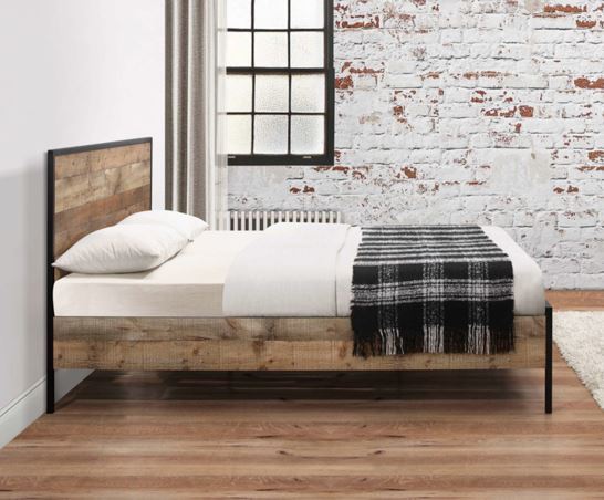 Urban Bed - Black & - Oak