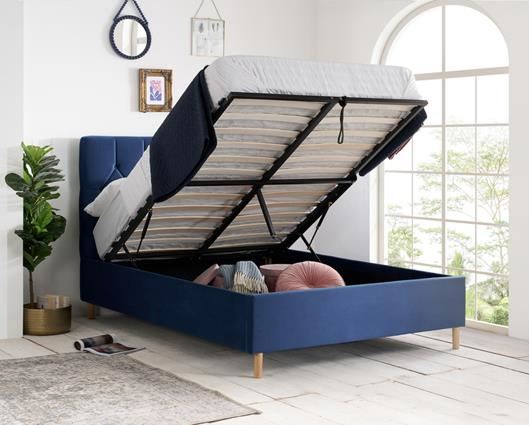 Loxley Ottoman Bed Blue