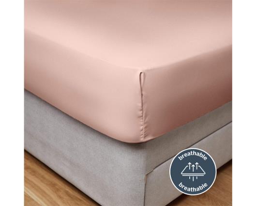 Double - Silentnight Supersoft Blush Fitted Sheet