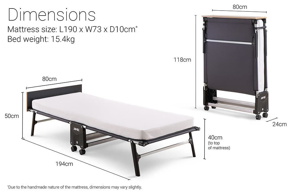 Jay Be Rm80 Rollaway Folding Bed with Memory Mattress