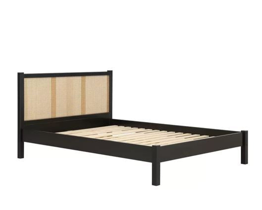 Croxley Rattan Bed - Black