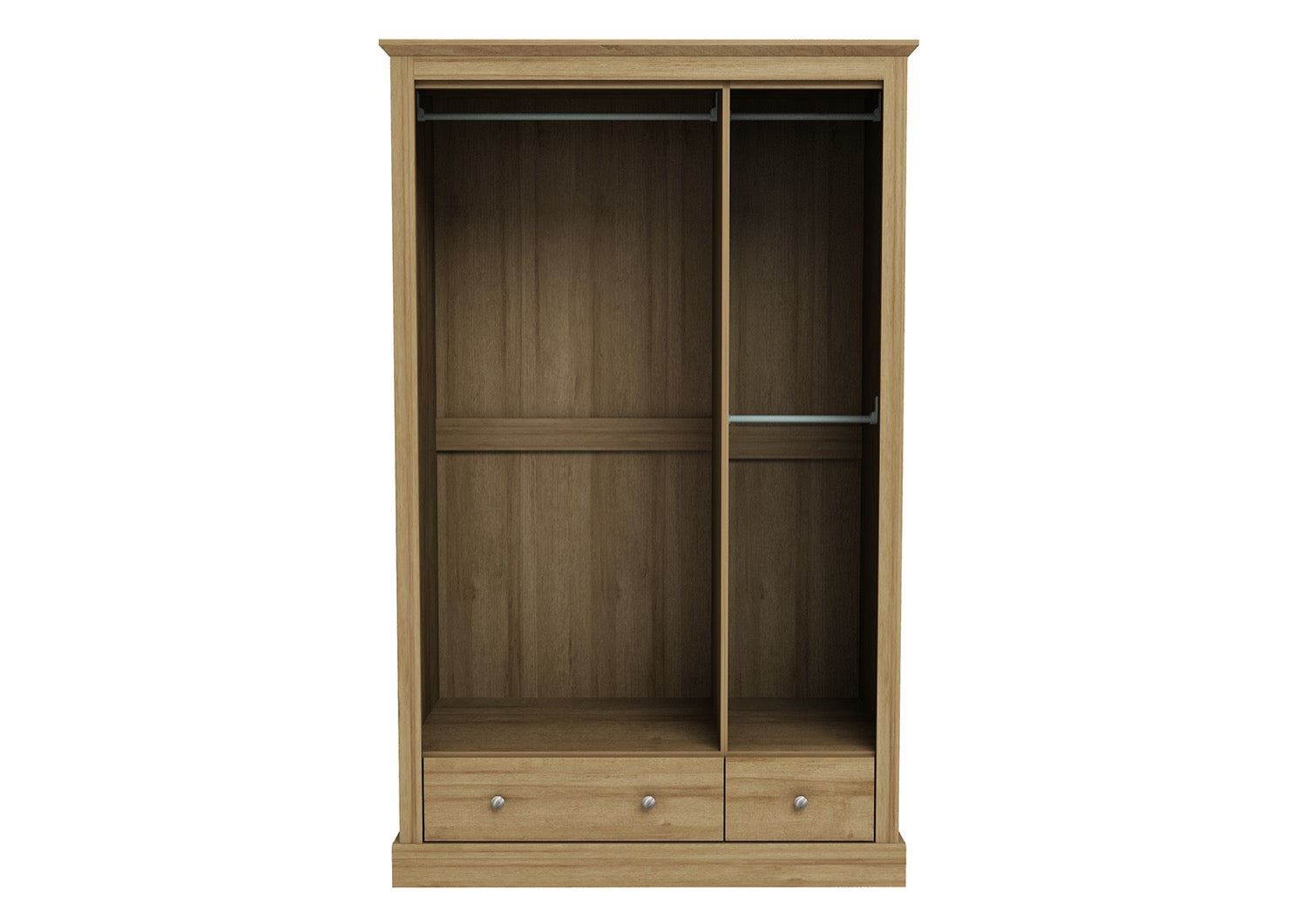 Devon 3 Door 2 Drawer Wardrobe - Oak