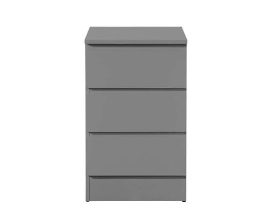 Oslo 3 Drawer Bedside - Grey