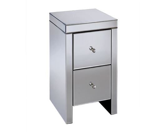 Seville 2 Drawer Bedside - Mirrored