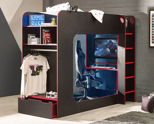 Impact Gaming Bunk - Black/Red