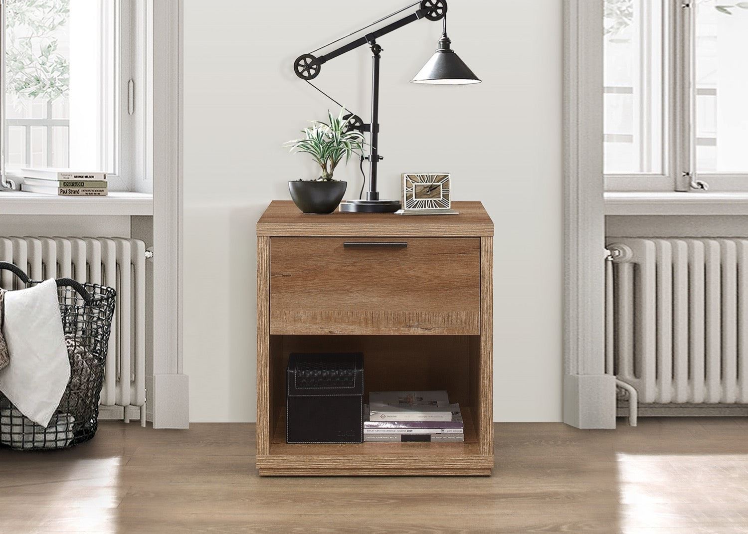 Stockwell 1 Drawer Bedside - Oak