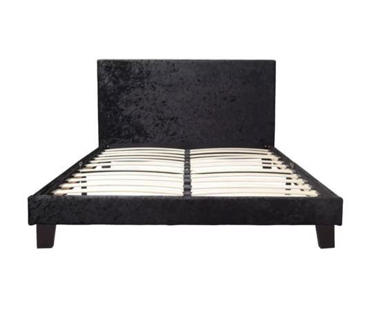 Berlin Bed - Black Crushed Velvet